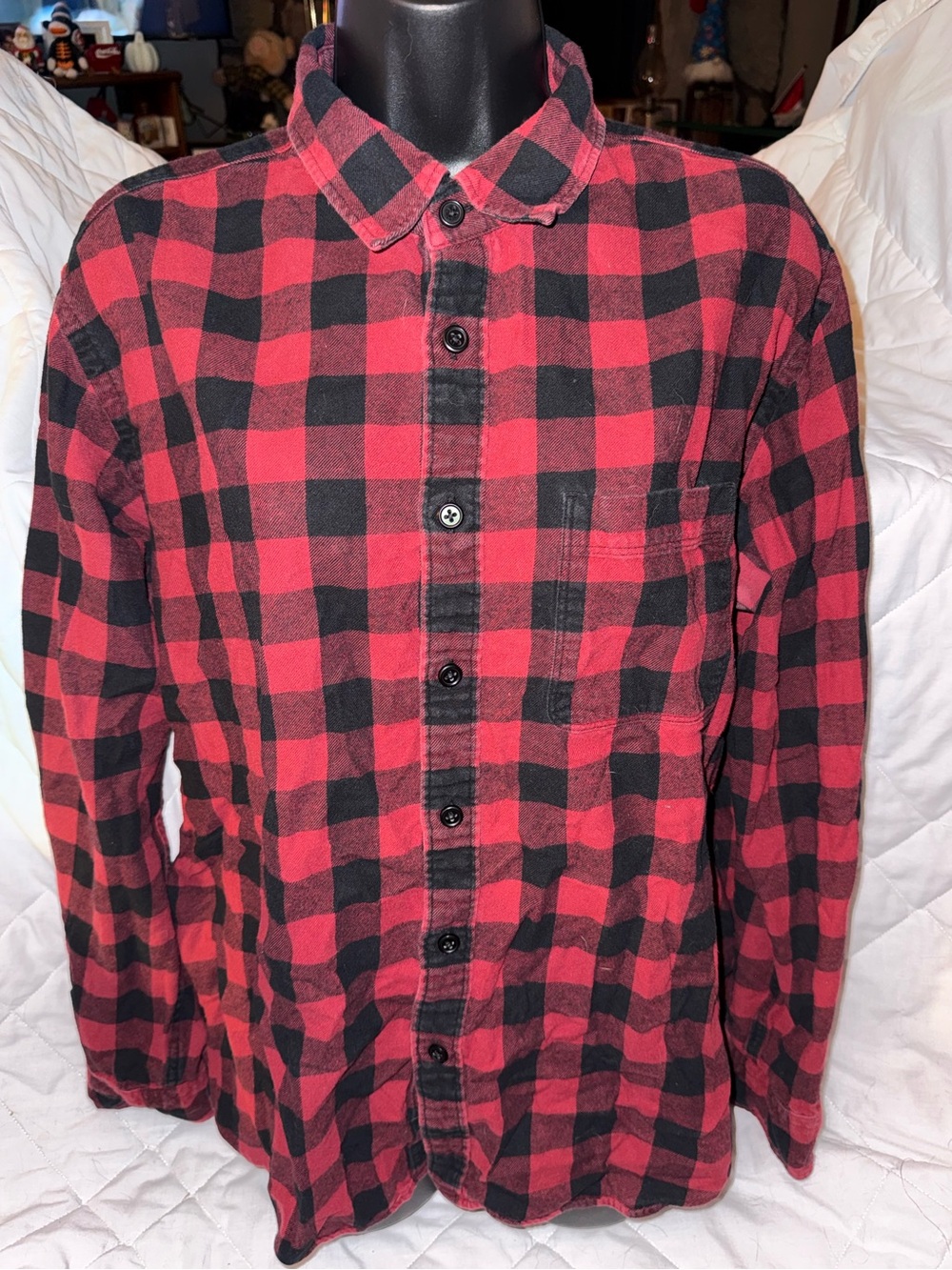 Uniqlo FLANNEL CHECKED SHIRT REGULAR COLLAR